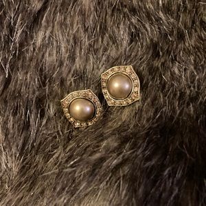 Monet clip earrings comfortable classy champagne
